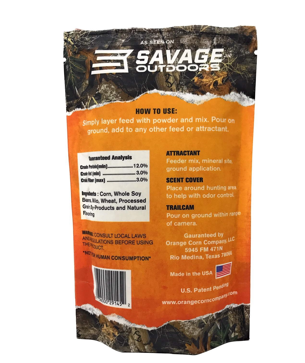 Realtree Orange Corn Feeder Mix - TREATS UP TO 300 LBS - FREE Realtree Orange Corn Feeder Mix - TREATS UP TO 300 LBS - FREE