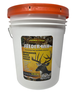 Realtree Orange Corn Feeder Mix 5 Gallon Bucket - TREATS OVER 16,000 LBS -  FREE SHIPPING AVAILABLE