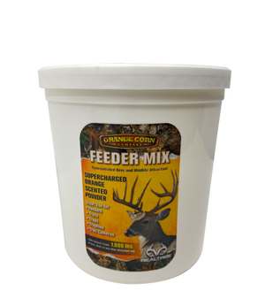 Realtree Orange Corn Feeder Mix White Bucket - TREATS 1800 LBS -  FREE SHIPPING AVAILABLE